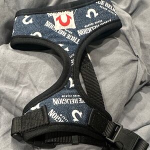 True Religion Blue and Black Pet Harness